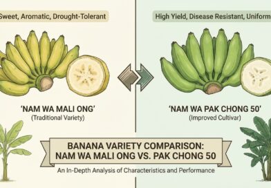 กล้วยน้ำว้ามะลิอ่อง vs กล้วยน้ำว้าปากช่อง50